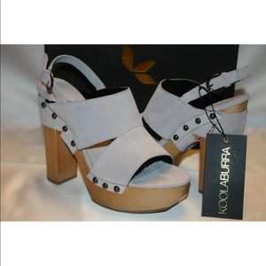 New! Koolaburra lilac suede sheepskin clogs